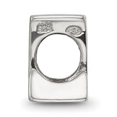 Sterling Silver 925 Polished Letter L Bead Elegant Casted Design